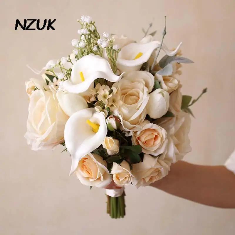 NZUK ΰ  ȥ ɴٹ de Roses Artificielle ź ɴٹ Bukiet ź  boquet de fleur pour mariage